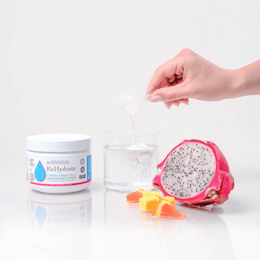 withinUs Rehydrate + TruMarine® Collagen Jar - Dragonfruit Mango-Mandarin