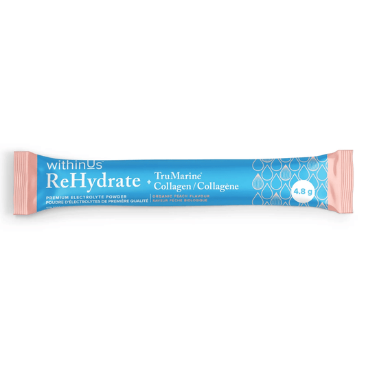 withinUs ReHydrate™ + TruMarine® Collagen - Peach Single