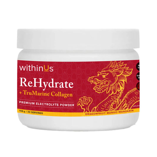 withinUs Rehydrate + TruMarine® Collagen Jar - Dragonfruit Mango-Mandarin