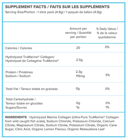 withinUs ReHydrate™ + TruMarine® Collagen - Lemon Single