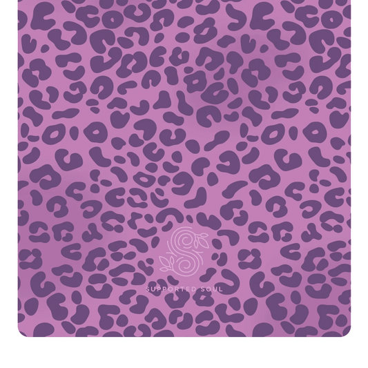 All-In-One Yoga Mat - Leopard Plum