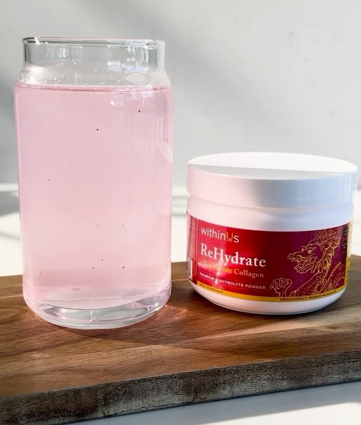 withinUs Rehydrate + TruMarine® Collagen Jar - Dragonfruit Mango-Mandarin