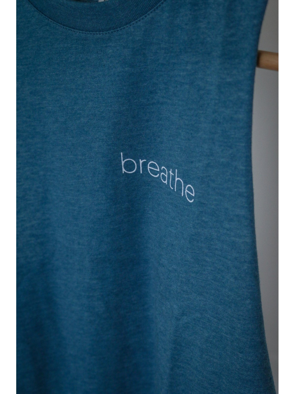 Breathe Racerback Cropped Tank - Heather Deep Teal
