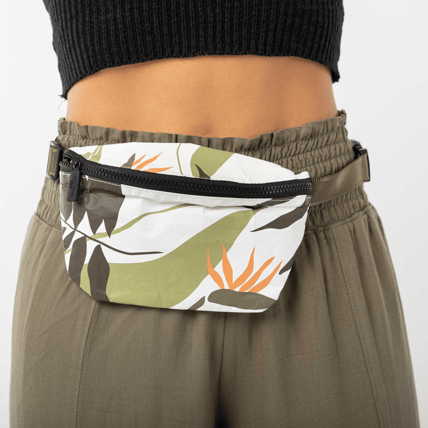Painted Birds Neutrals Mini Hip Pack