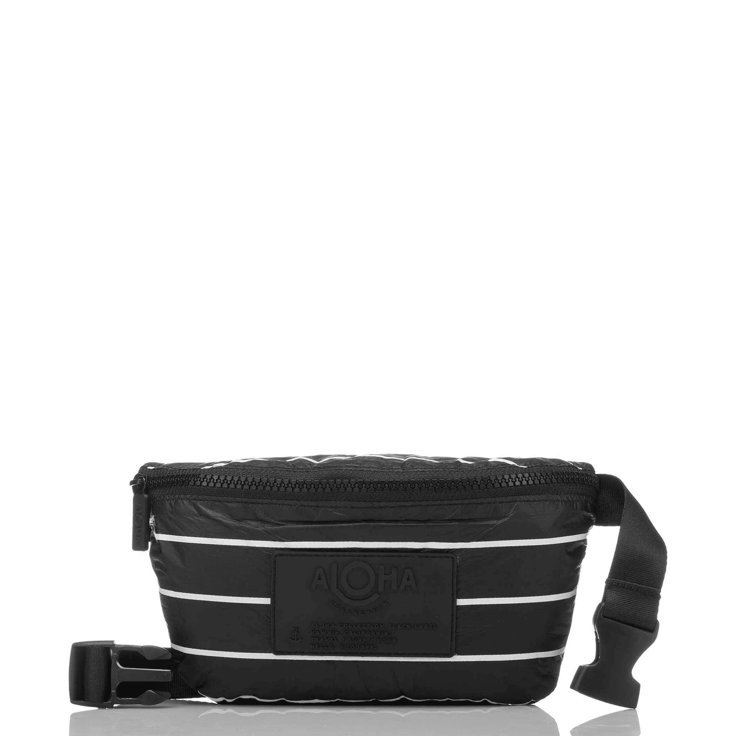 Pinstripe Mini Hip Pack - White on Black