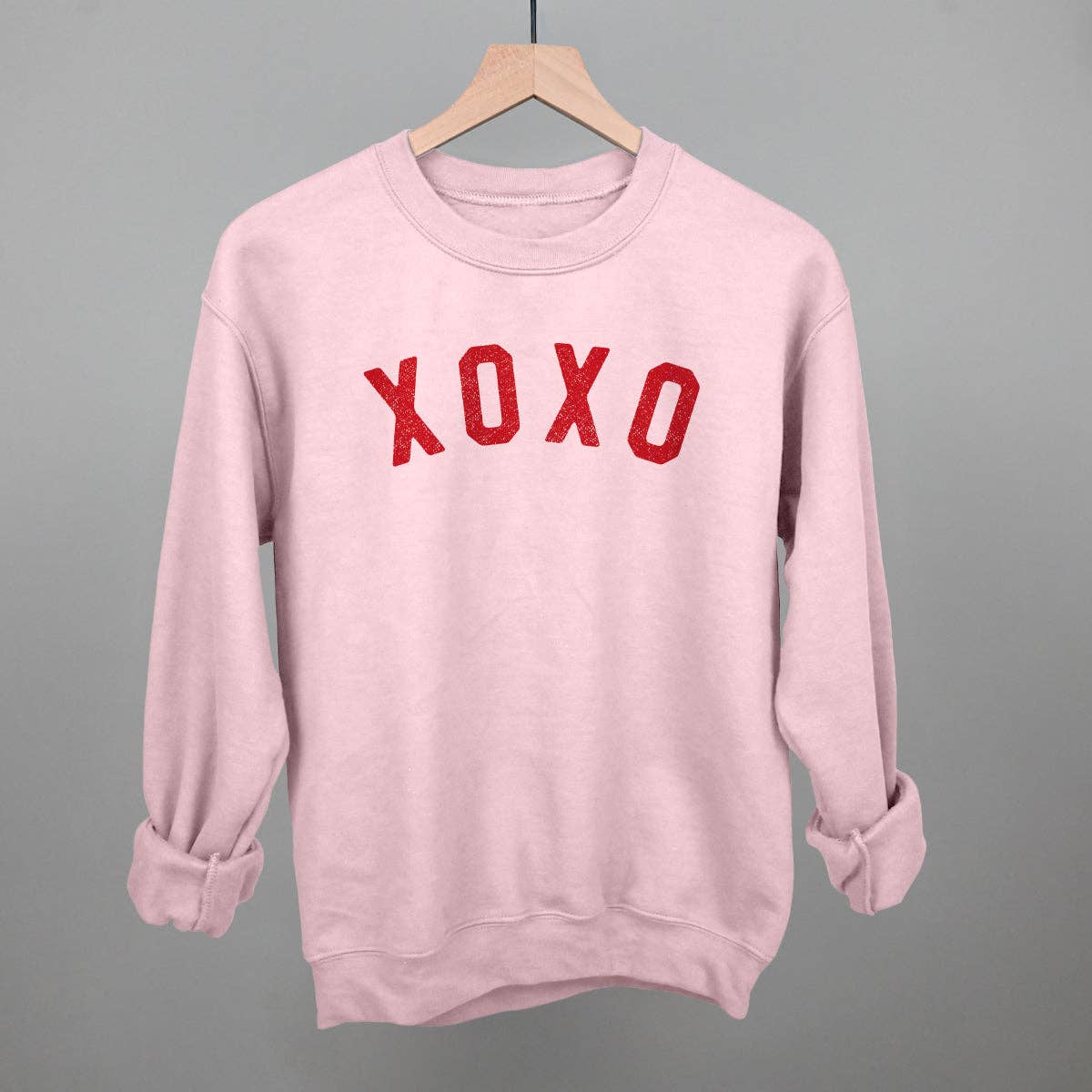 XOXO Collegiate Sweatshirt - Light Pink