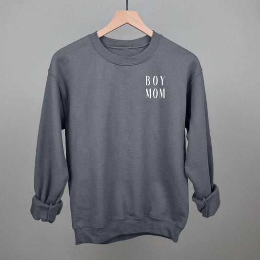 "Boy Mom" Sweatshirt - Charcoal