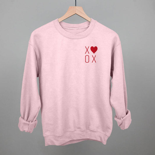 XOXO Heart Sweatshirt - Light Pink