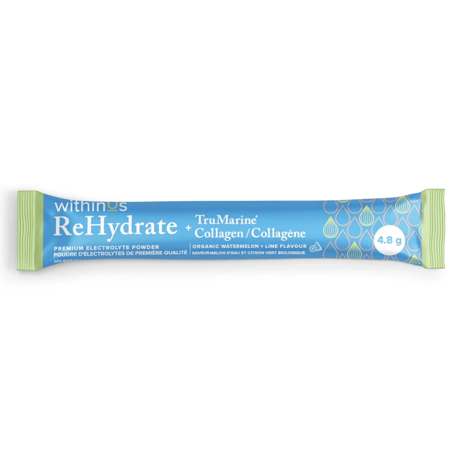 withinUs ReHydrate™ + TruMarine® Collagen - Watermelon Lime Single