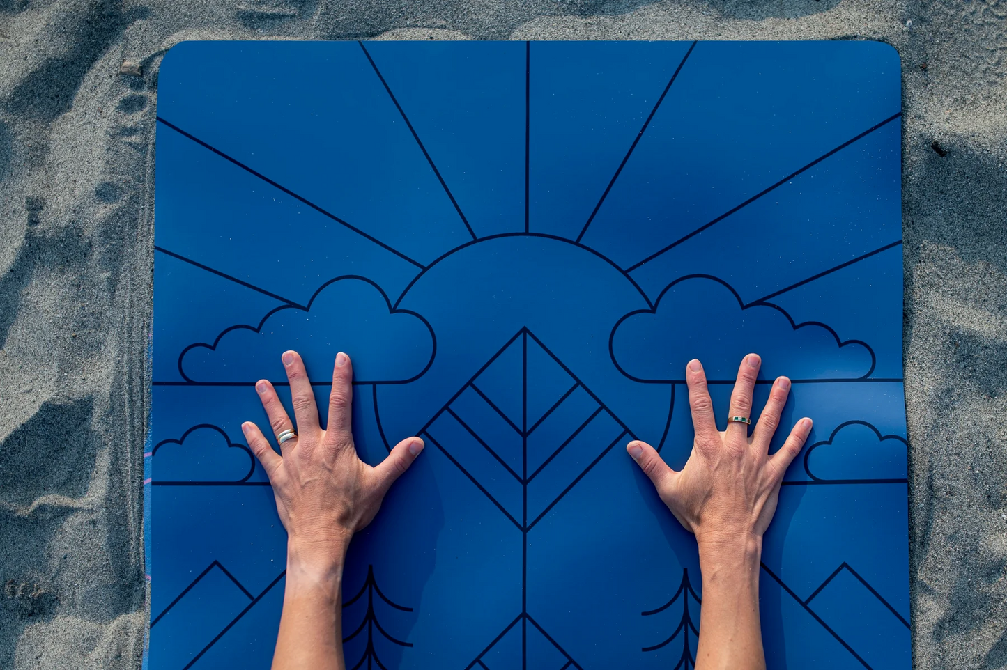 *Perfectly Imperfect* Pro Grip Mat - Mountain Alignment - River Blue - FINAL SALE