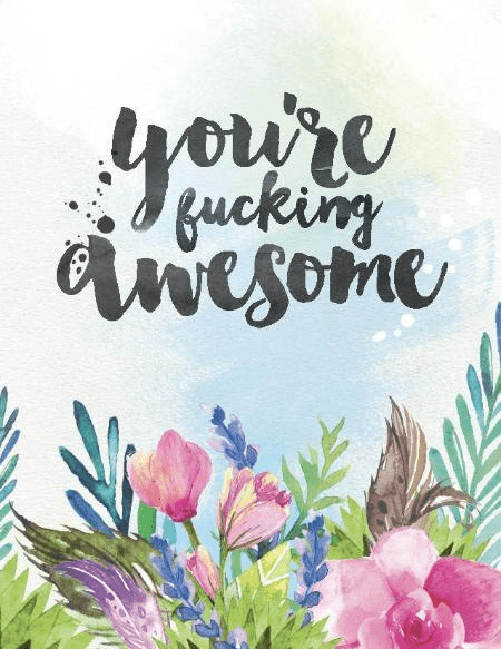 You're F**King Awesome - Card