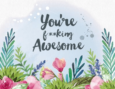 You're F**king Awesome - Post Card