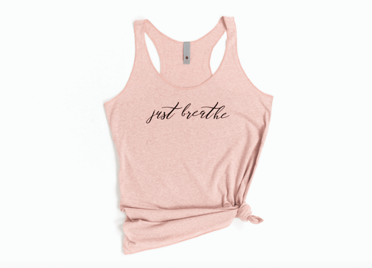 Just Breathe Tank Top - Desert Pink