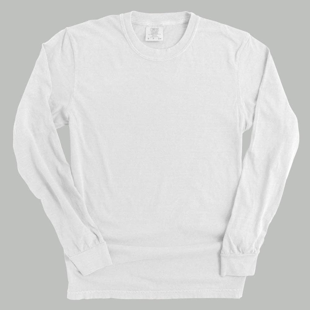 Comfort Colors Long Sleeve Blank: White