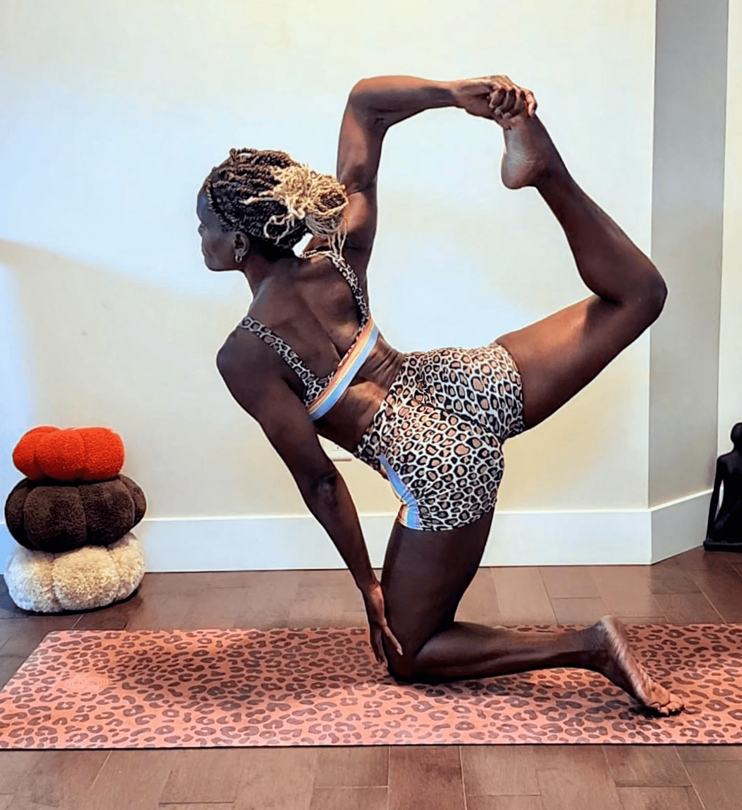 All-In-One Yoga Mat - Leopard Brown