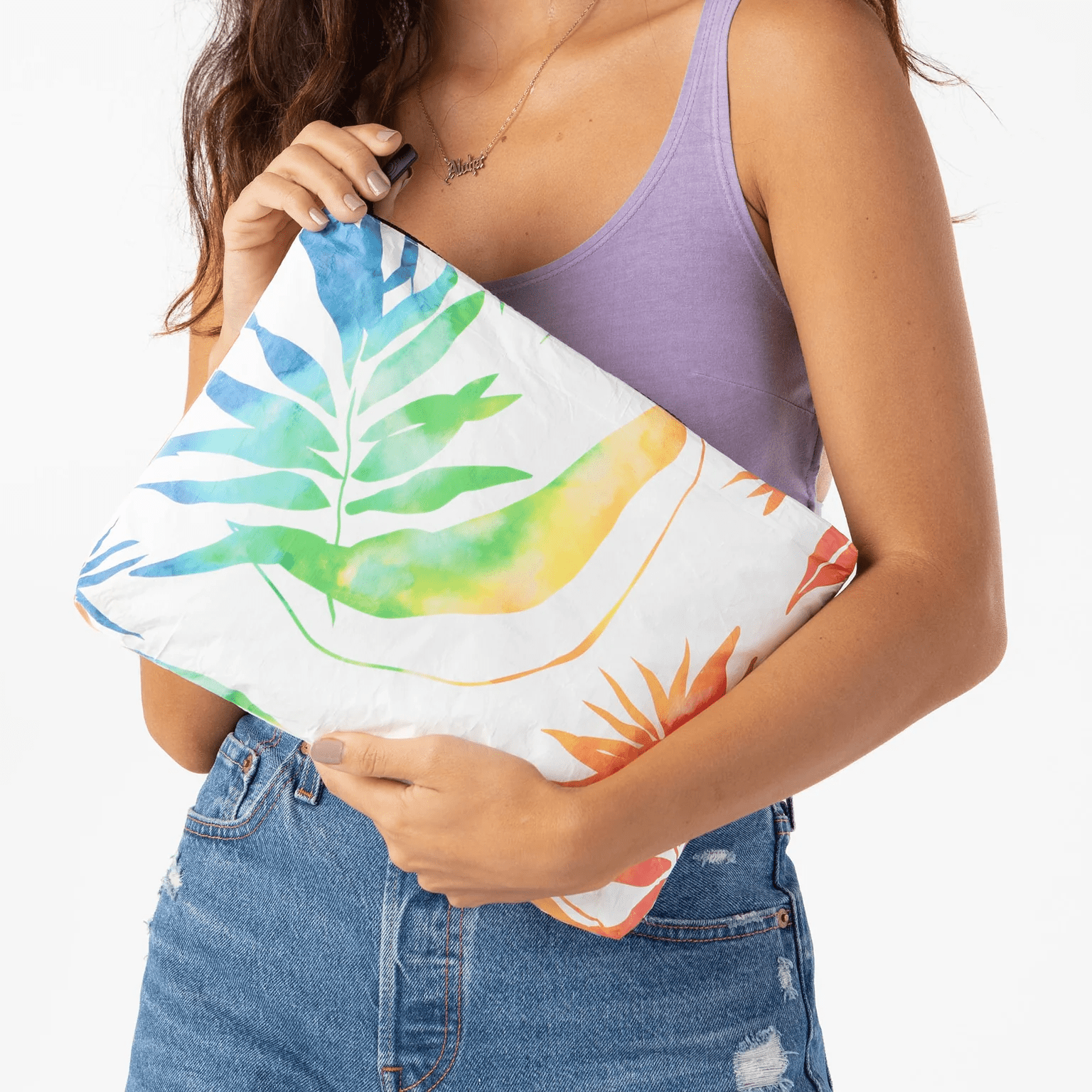 Painted Birds Rainbow Mid Pouch