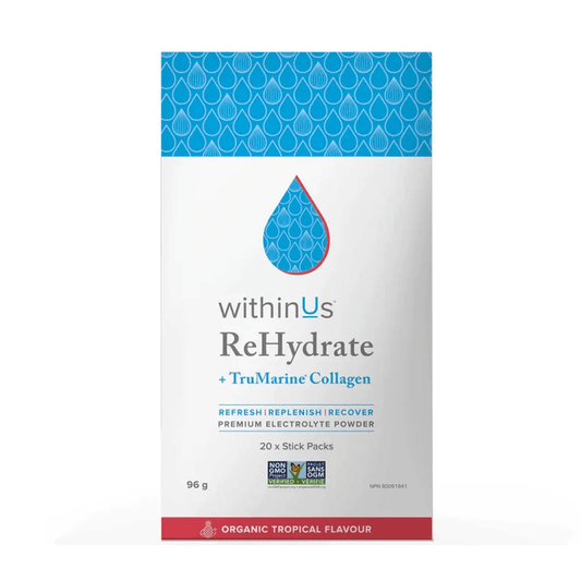 withinUs ReHydrate™ + TruMarine® Collagen - Tropical Stick Packs