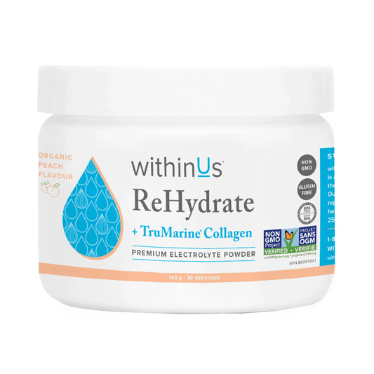 withinUs Rehydrate + TruMarine® Collagen Jar - Peach