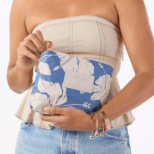 Salina Tiny Stripe Small Pouch - Navy