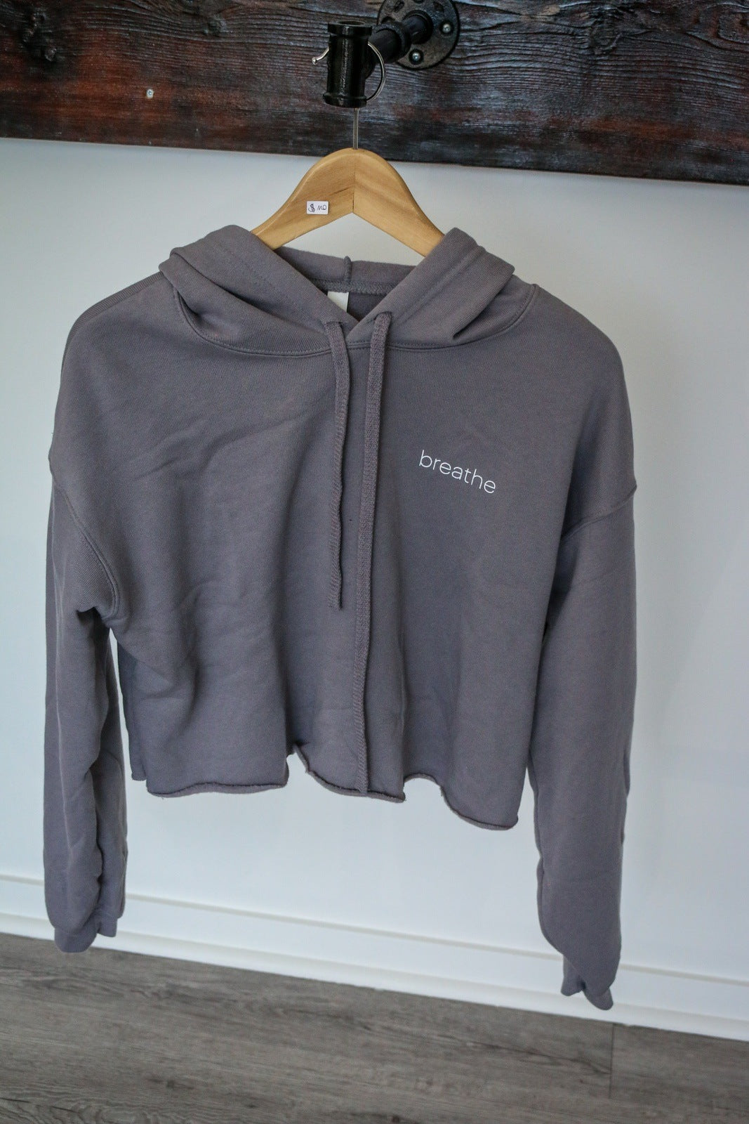 Breathe Cropped Hoodie - Storm