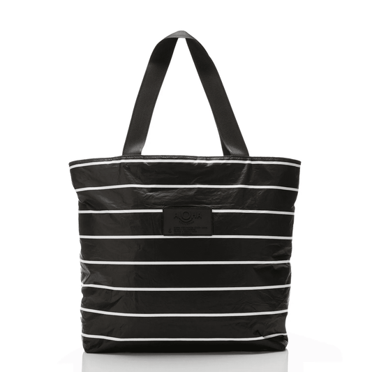 Pinstripe Day Tripper - White on Black
