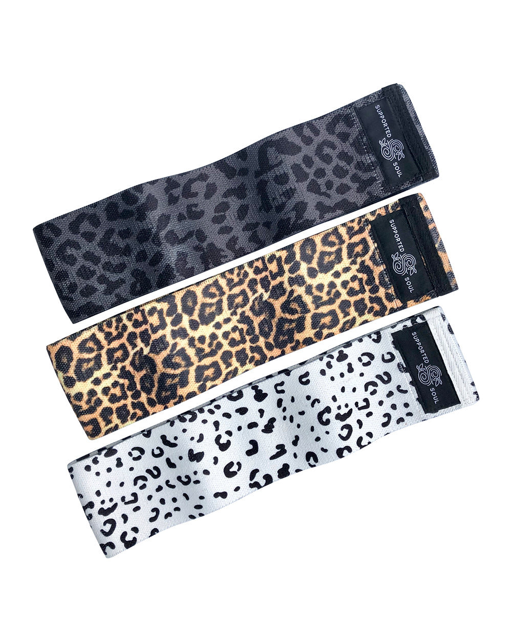 Cheetah Fabric Resistance Band Set