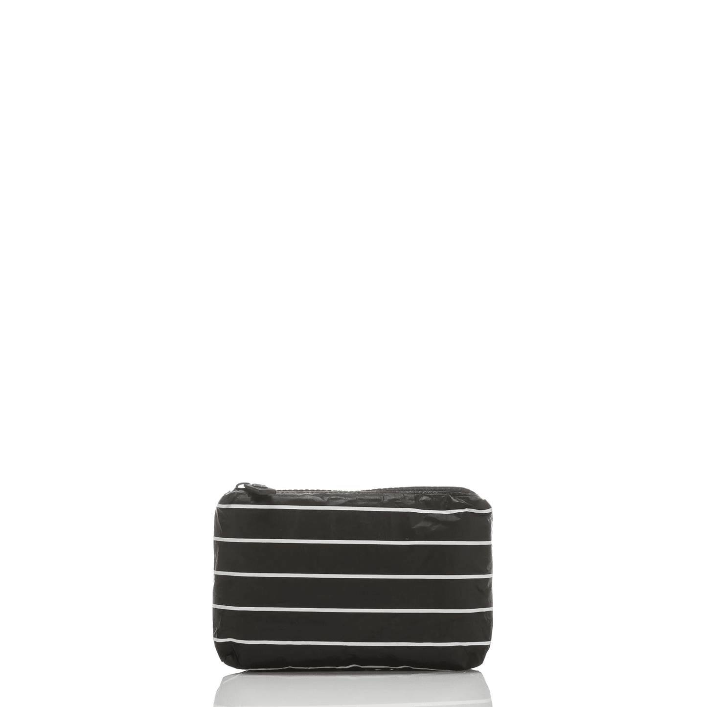 Pinstripe Mini Pouch - White on Black